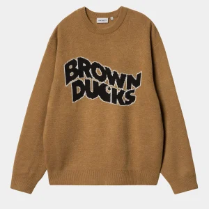 Carhartt WIP Brown Ducks Sweater^Homme Mailles