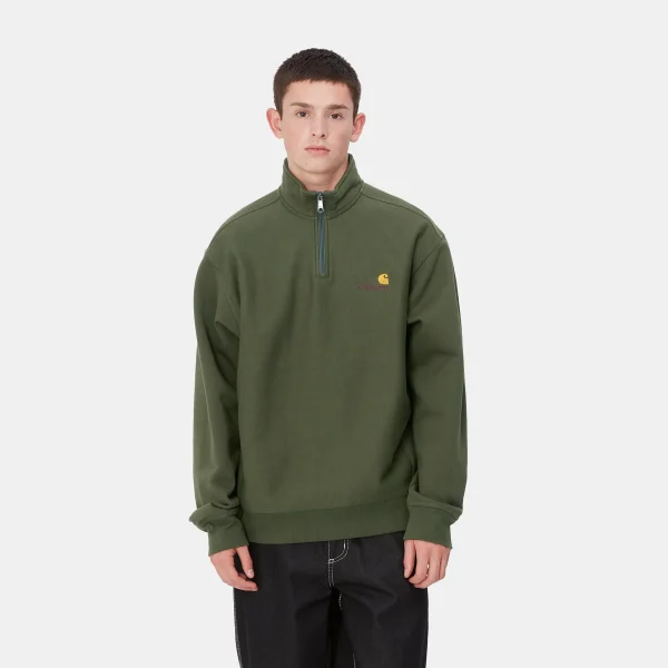 Carhartt WIP Half Zip American Script Sweatshirt^Homme Sweats