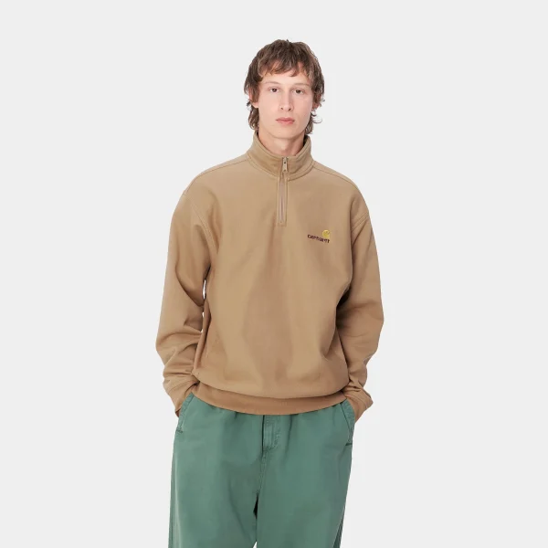 Carhartt WIP Half Zip American Script Sweatshirt^Homme Sweats