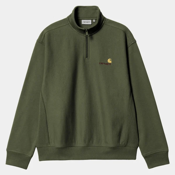 Carhartt WIP Half Zip American Script Sweatshirt^Homme Sweats