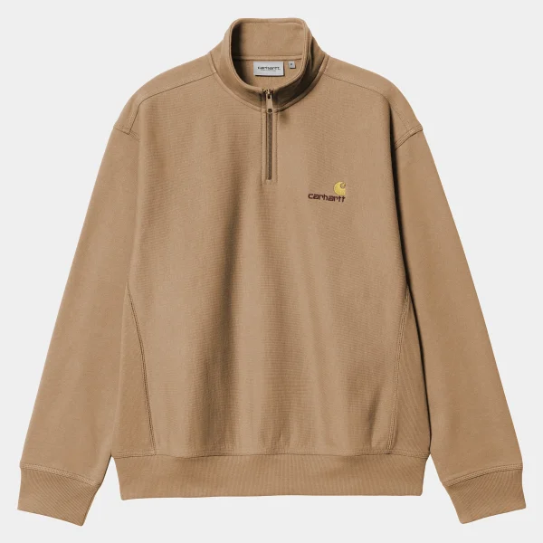 Carhartt WIP Half Zip American Script Sweatshirt^Homme Sweats