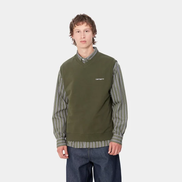 Carhartt WIP Script V-Neck Vest Sweatshirt^Homme Sweats